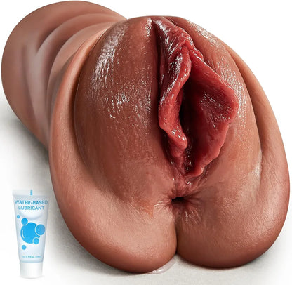 Realistic 5D Dual-Channel Male Masturbator with Deep Vagina and Tight Anus - Lifelike Adult Sex Toy for Men