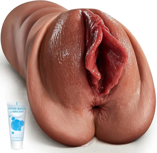Realistic 5D Dual-Channel Male Masturbator with Deep Vagina and Tight Anus - Lifelike Adult Sex Toy for Men