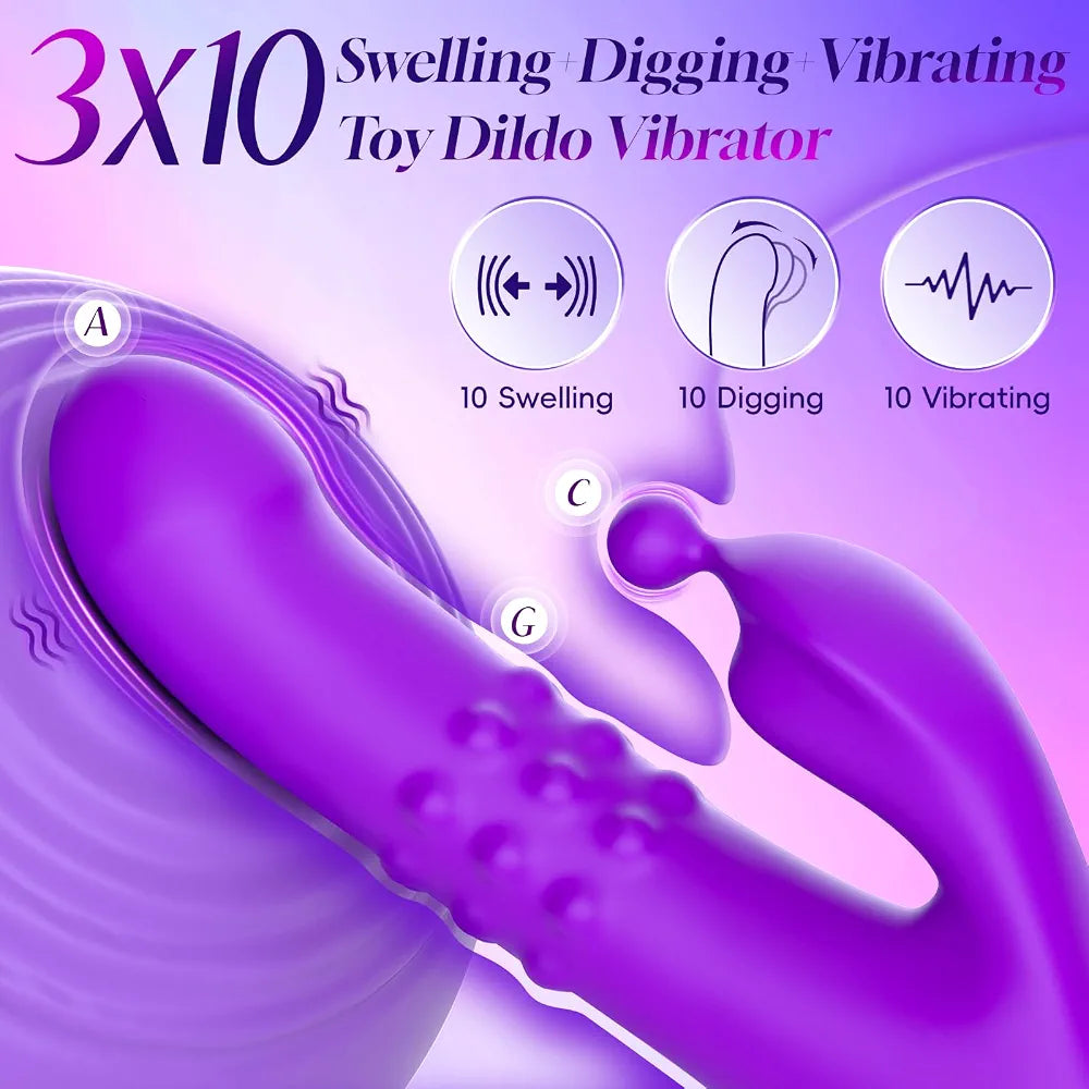 10-Mode Dual-Stimulation Rabbit Vibrator for G-Spot and Clitoral Pleasure