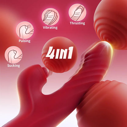 Toendi G-Spot Rabbit Vibrator with 10 Vibration and 7 Thrusting Modes for Clitoral Stimulation
