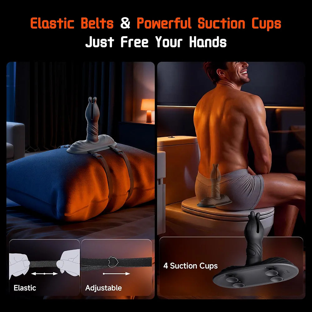Beisar AI-Sync App-Controlled Prostate Massager with 9 Vibration Modes and Suction Base