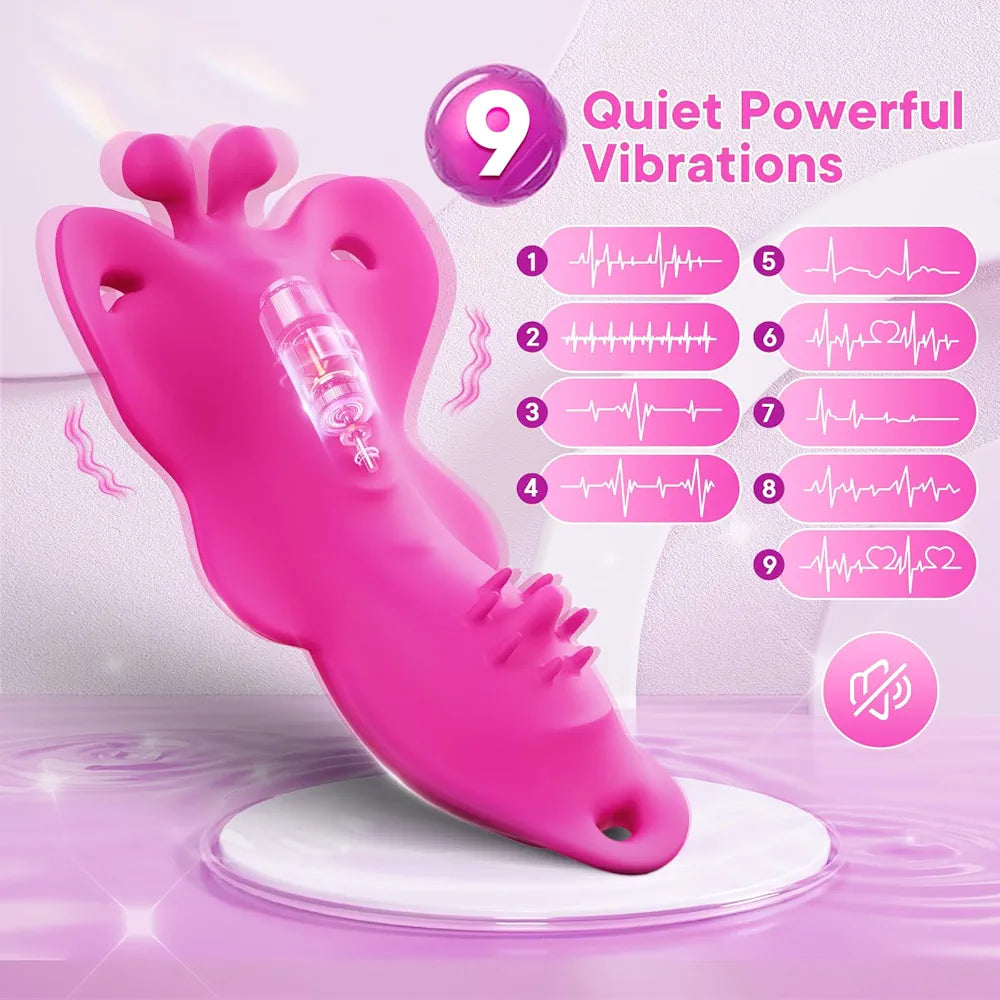 Discreet Butterfly Wearable Thong Vibrator with App Control and 9 Vibration Modes