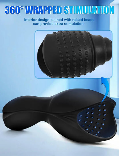 Advanced Male Masturbator and Urethral Training Kit with 10-Mode Vibrating Stroker and 6-Piece Sound Dilator Set