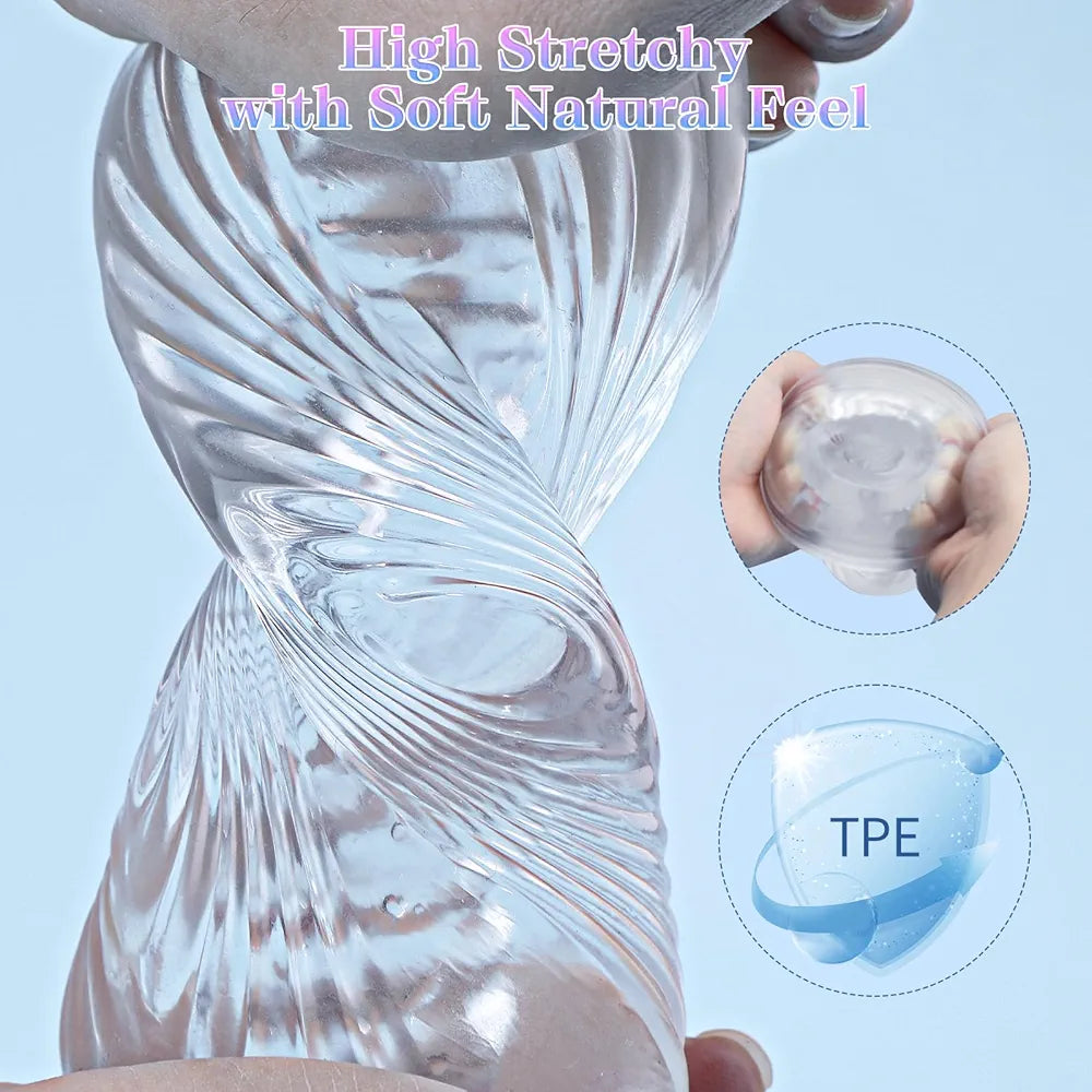 Abanney Realistic TPE Male Masturbation Sleeve with 3D Spiral Texture