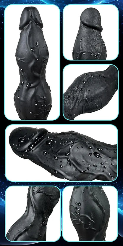 Ergonomic Silicone Curved Anal Plug and Prostate Massager - 6.14 Inch Black