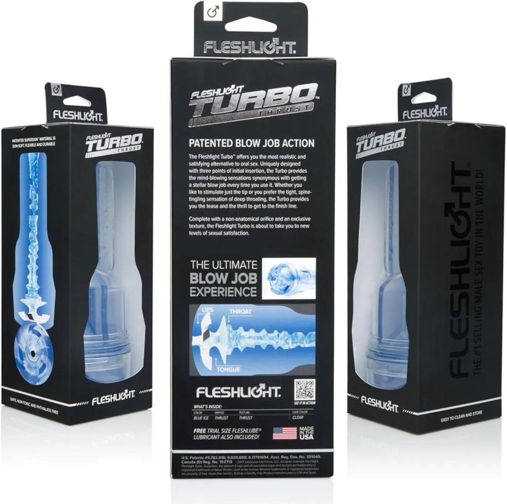 Fleshlight Turbo Thrust Blue Ice Realistic Male Masturbator