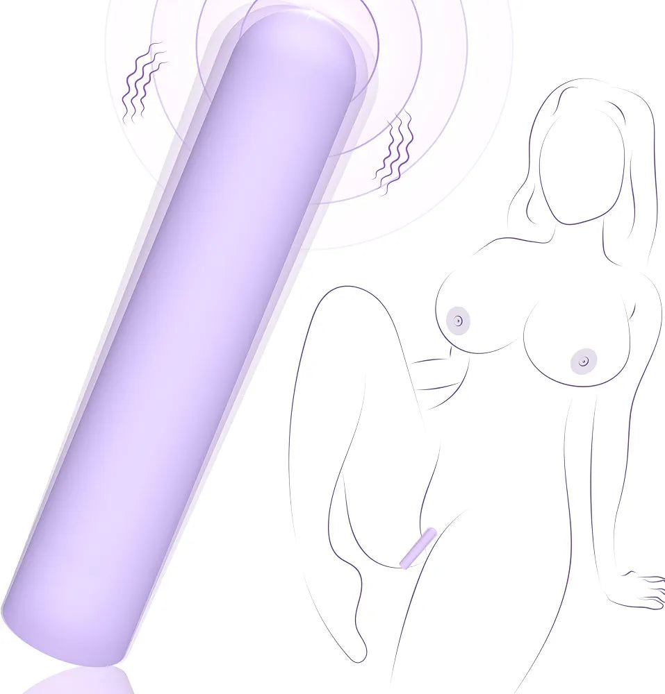 Toyfary Waterproof Mini Bullet Vibrator - 10-Mode Rechargeable Silicone Finger Massager for G-Spot, Nipple, and Anal Stimulation