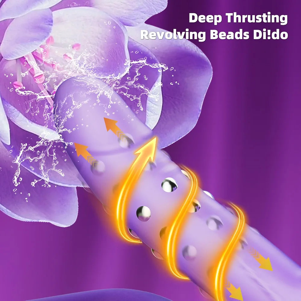 Dual-Action Thrusting Rabbit Vibrator with Rotating Beads and 100 Stimulation Settings