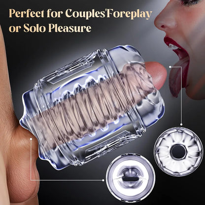 Realistic Spiral Texture Pocket Stroker - Open-Ended Male Masturbation Sleeve