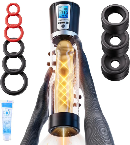 Male Penis Pump Sex Toys, Automatic Enlargers & Extend Pump for Men with LED Display, Adult Toys for Men Electric Penis Entender Erection Pumps, Sex Toys - Pumps & Enlargers 