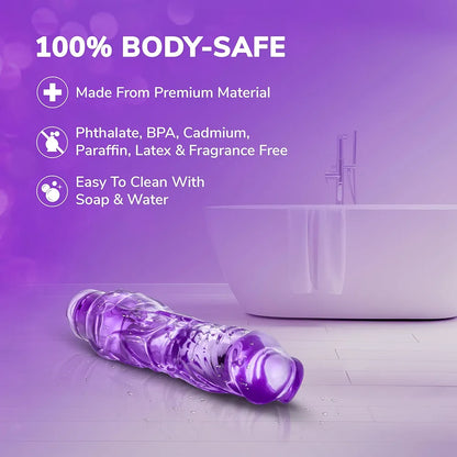 Eden 9-Inch Realistic Vibrating Dildo - Waterproof Multi-Speed Girthy Shaft Massager for Couples