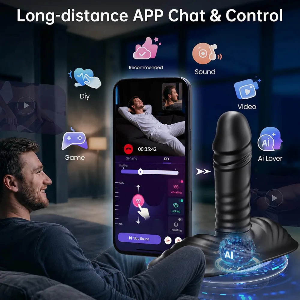 BEISAR Smart App-Controlled Prostate Massager and Thrusting Anal Vibrator with 9 Vibration Modes