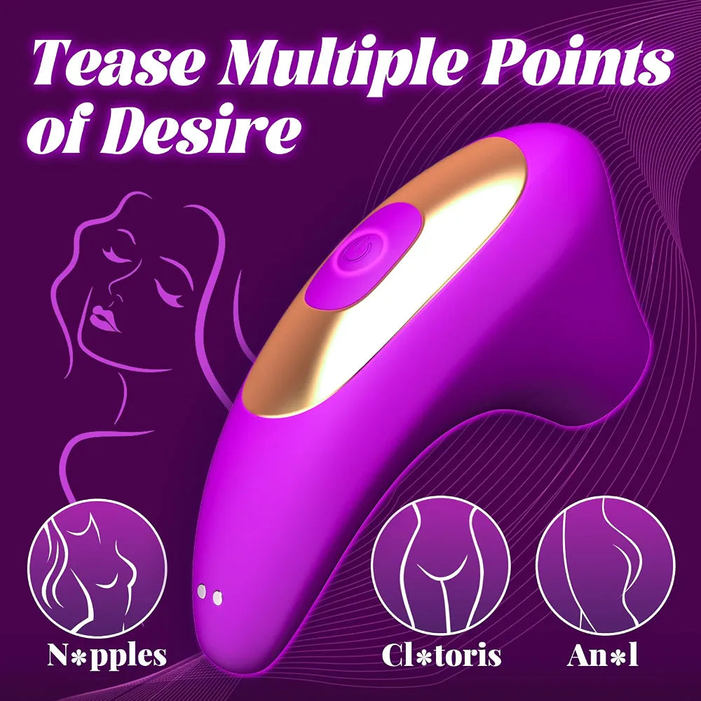 Purple Clitoral Suction and Vibration Stimulator with 10 Modes for Couples