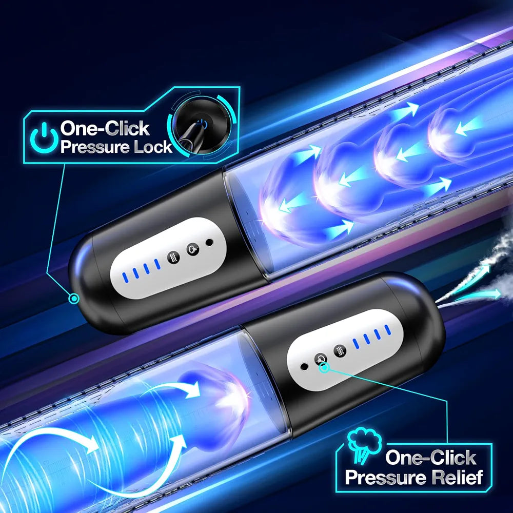 Electric Penis Pump Sex Toys - Automatic Penis Extender Enlargement Pump with 4 Suction Intensities, Digital Display Rechargeable Men Training Adult Sex Toys - Pumps & Enlargers 6 Cock Rings