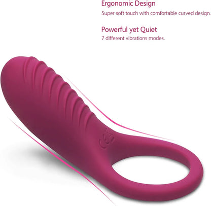 IMO Rechargeable Waterproof Silicone Vibrating Penis Ring for Couples