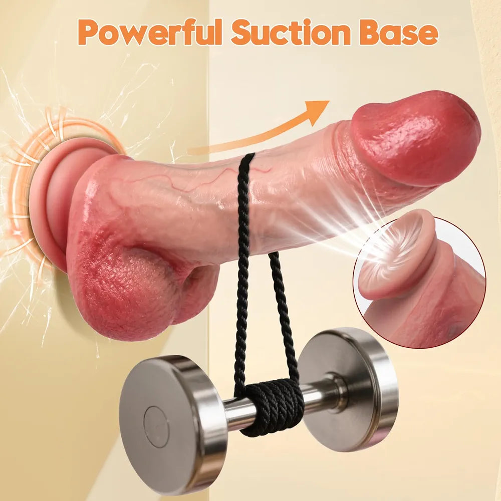 6-Inch Realistic Liquid Silicone Dildo with Suction Cup and Lifelike Texture