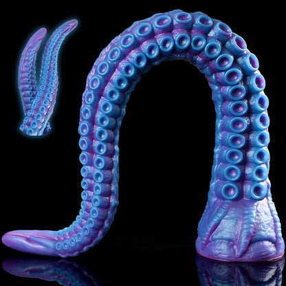 22.5-Inch XL Silicone Octopus Tentacle Dildo - Realistic Fantasy Anal Toy for G-Spot and Prostate Stimulation