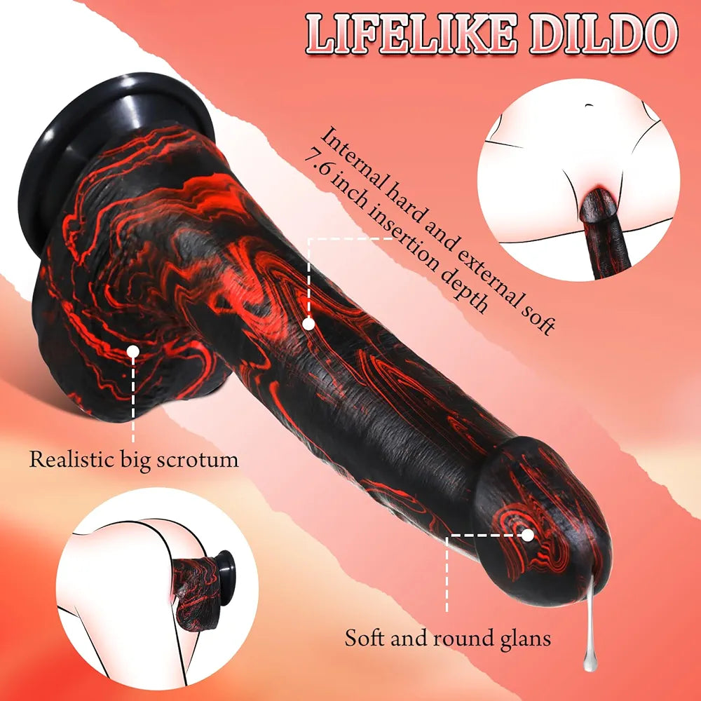 10-Inch Realistic Thrusting and Vibrating Dildo with G-Spot Stimulation for Women and Couples