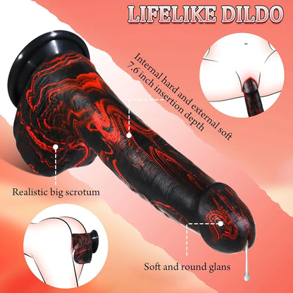 10-Inch Realistic Thrusting and Vibrating Dildo with G-Spot Stimulation for Women and Couples