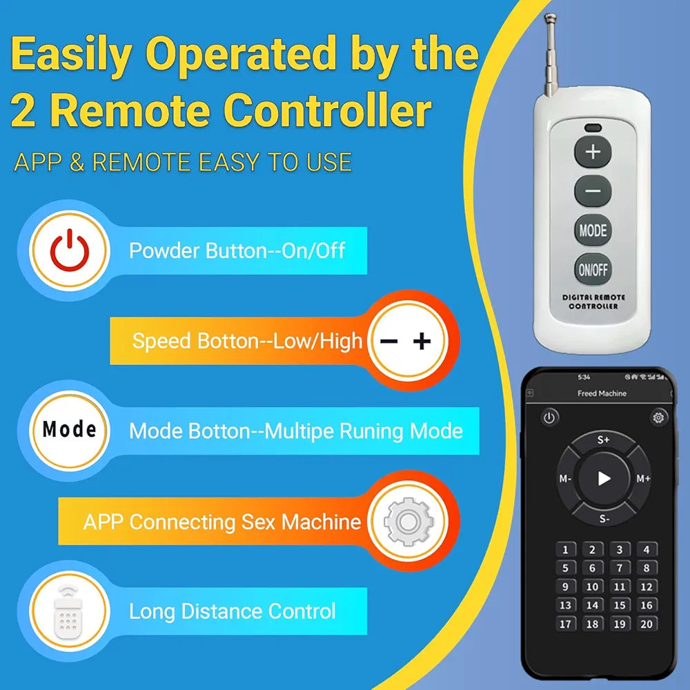 Automatic Thrusting Dildo Machine with 18 Modes, Suction Adapter, and Ultra-Quiet Adjustable Settings