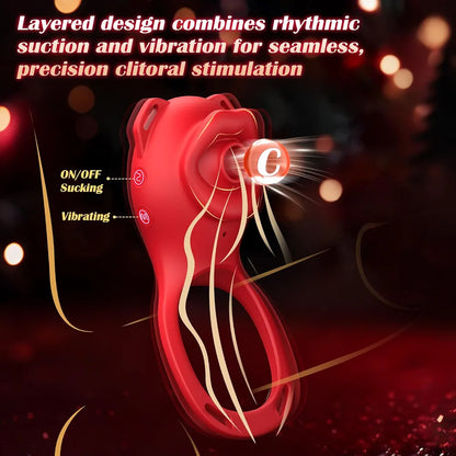 App-Controlled Wearable Clitoral Suction Vibrator and Remote Couples Stimulator