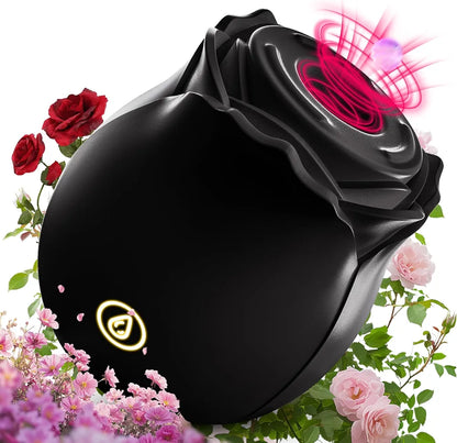 Silent Waterproof Clitoral Suction Vibrator for Women - Black