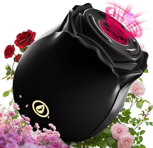 Silent Waterproof Clitoral Suction Vibrator for Women - Black