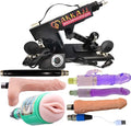 AKKAJJ Automatic Thrusting Sex Machine with Heated Dildo and Masturbation Cup - Black