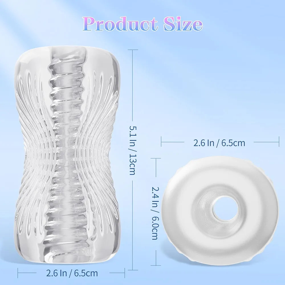 Abanney Realistic TPE Male Masturbation Sleeve with 3D Spiral Texture