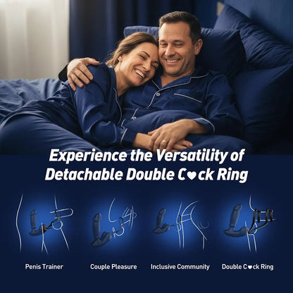 Premium Dual-Motor Prostate Massager and Anal Vibrator with Detachable Cock Rings
