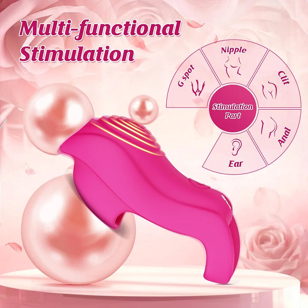 Premium Waterproof Mini Finger Vibrator with App-Controlled Stimulation for Couples