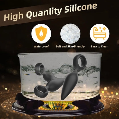 3-Piece Silicone Anal Training Kit with Flared Base for Beginners and Advanced Users
