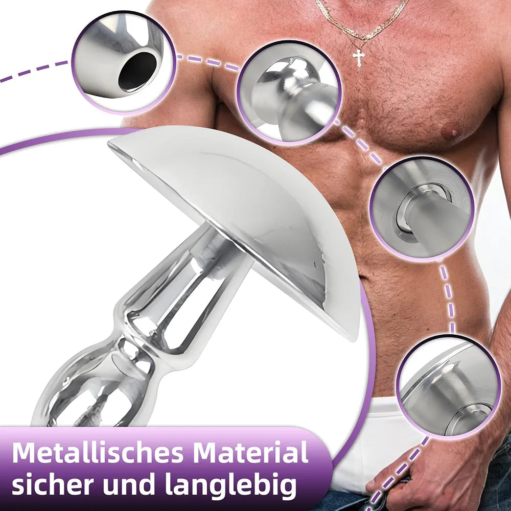Stainless Steel Hollow Urethral Sounding Plug for Male Stimulation