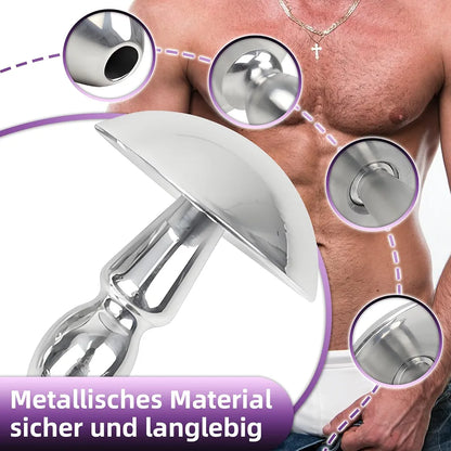 Stainless Steel Hollow Urethral Sounding Plug for Male Stimulation