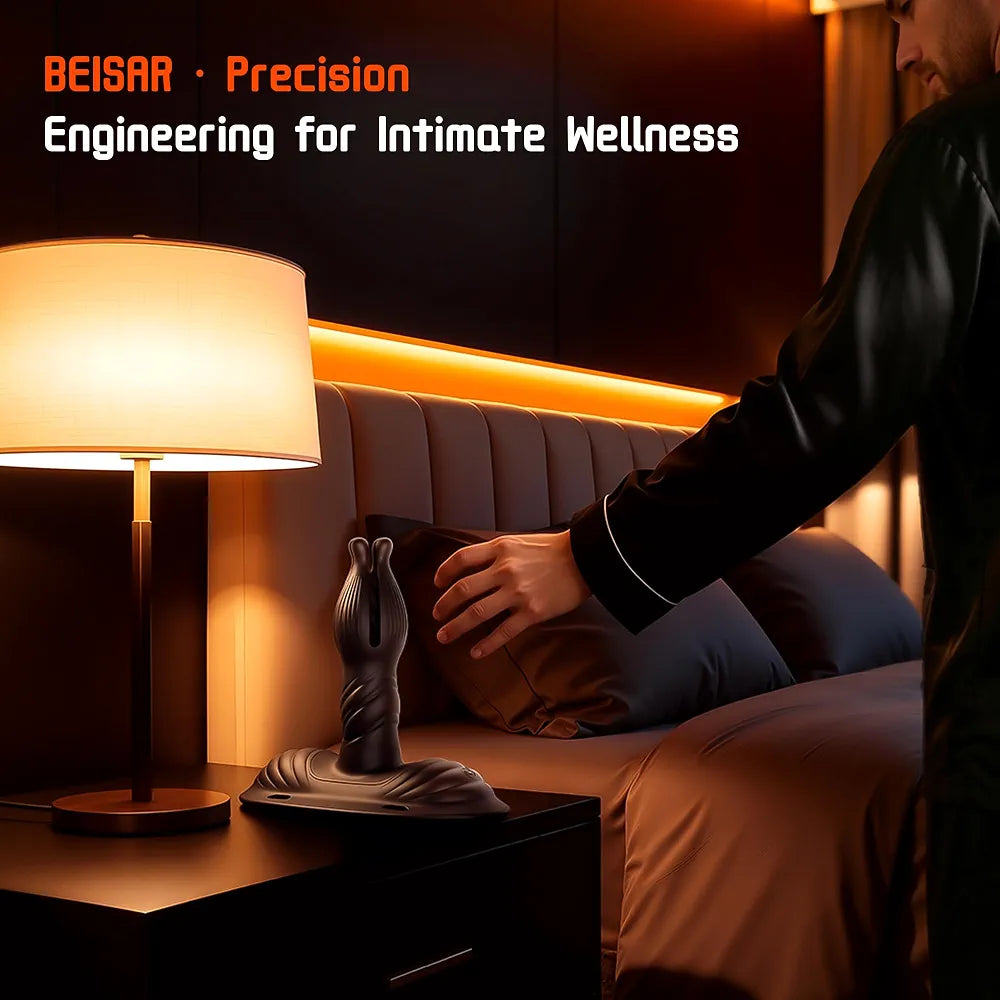 Beisar AI-Sync App-Controlled Prostate Massager with 9 Vibration Modes and Suction Base