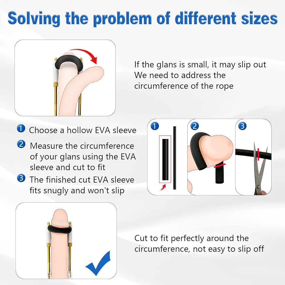 Adjustable Male Penis Traction Training and Stretching Device Kit