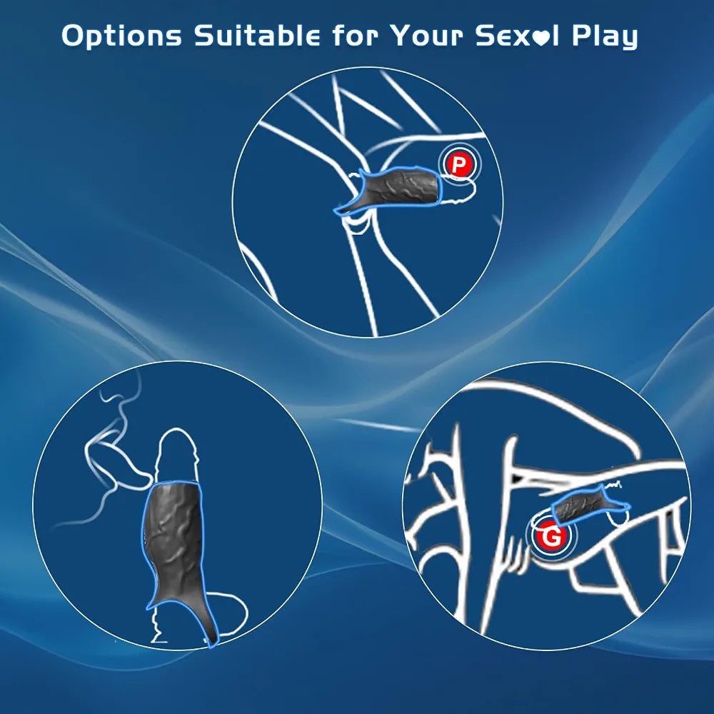 Premium Silicone Vibrating Penis Sleeve and Cock Ring for Enhanced Stimulation