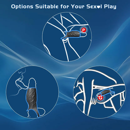 Premium Silicone Vibrating Penis Sleeve and Cock Ring for Enhanced Stimulation