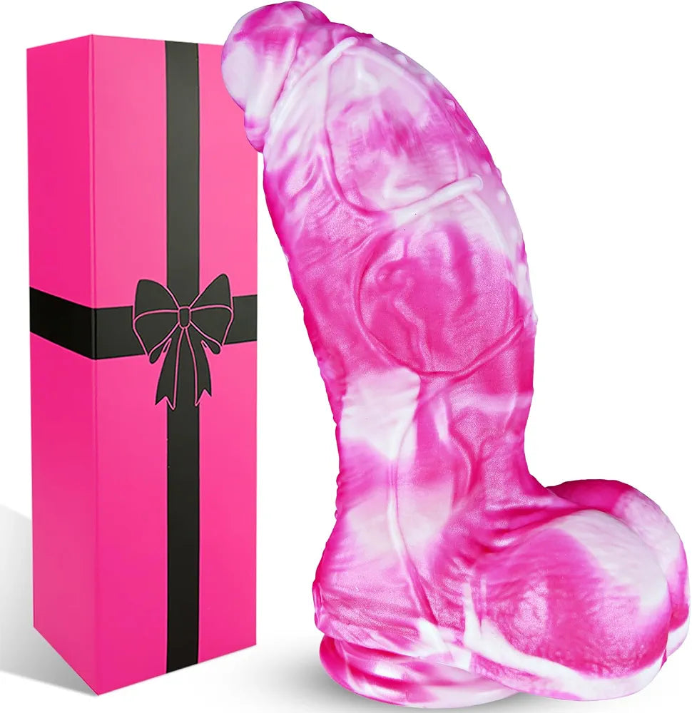 10.4" Realistic Silicone Monster Dildo with 3" Diameter and Suction Cup - Extra Large Fantasy Sex Toy