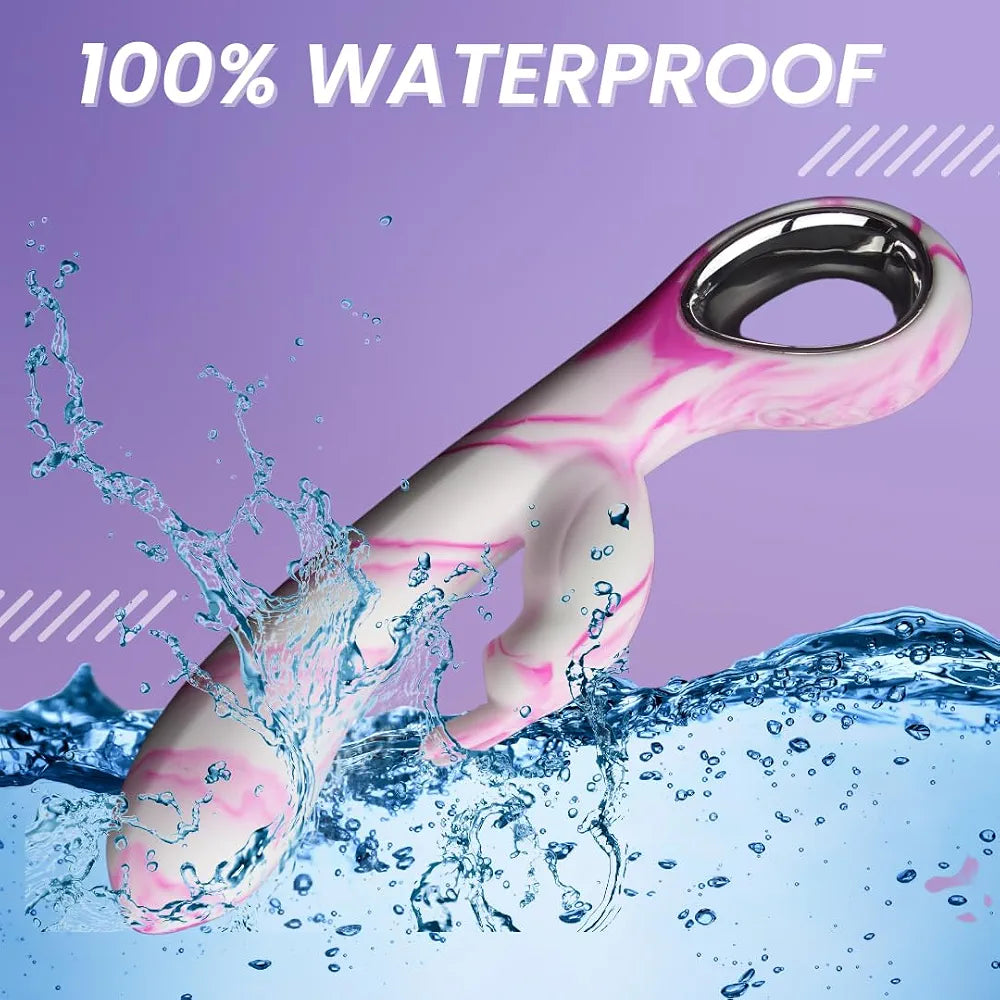 Dual-Motor Heated Rabbit Vibrator with 50 Stimulation Modes for G-Spot and Clitoral Pleasure