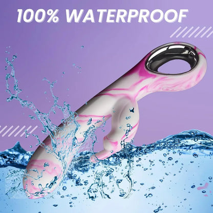 Dual-Motor Heated Rabbit Vibrator with 50 Stimulation Modes for G-Spot and Clitoral Pleasure