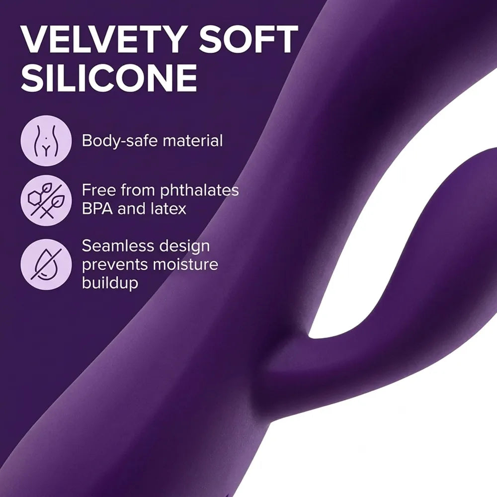 plusOne Dual Rabbit Vibrating Massager – USB Rechargeable Personal Massager with Dual Stimulation