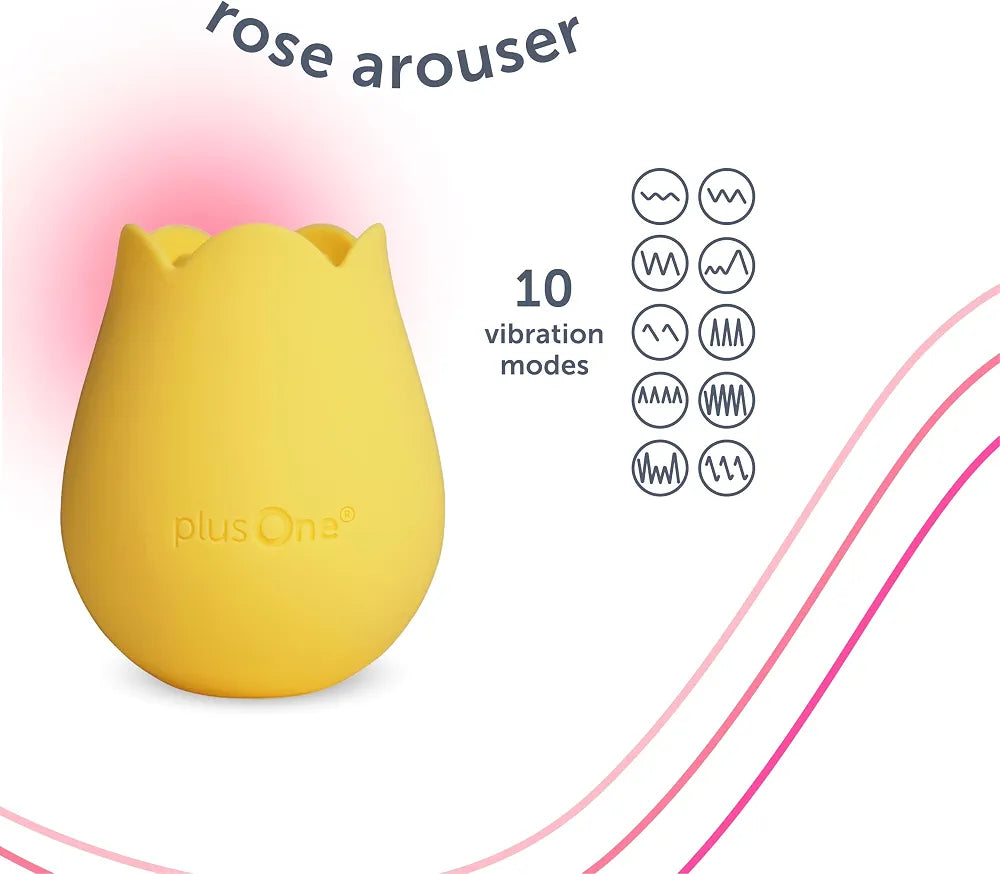 Premium Waterproof Rose-Shaped Clitoral and Nipple Stimulator with 10 Vibration Modes