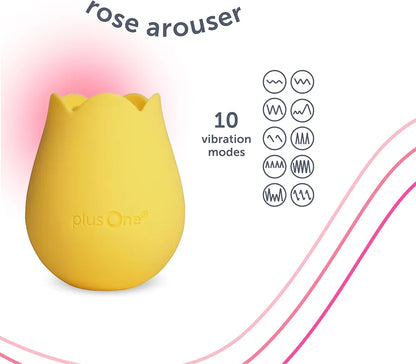 Premium Waterproof Rose-Shaped Clitoral and Nipple Stimulator with 10 Vibration Modes