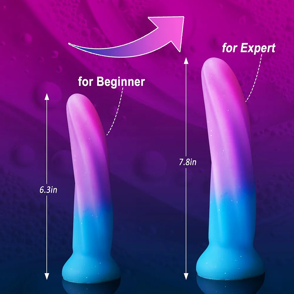 7.8-Inch Purple Fantasy Monster Silicone Dildo with Suction Cup for Anal and Vaginal Stimulation