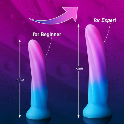 7.8-Inch Purple Fantasy Monster Silicone Dildo with Suction Cup for Anal and Vaginal Stimulation