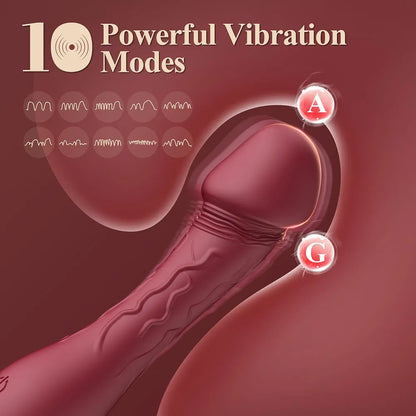 4.7-Inch Realistic G-Spot Vibrator with 10 Vibration Modes for Clitoral Stimulation