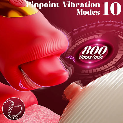 Toendi 10-Mode Thrusting and Licking G-Spot Vibrator for Women