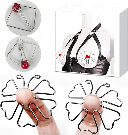 Adjustable Non-Piercing Nipple and Clitoral Clamps for Couples