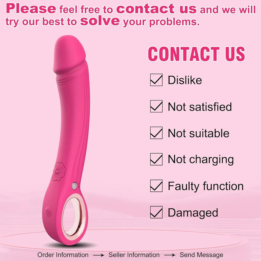 Premium Silicone G-Spot & Clitoral Vibrator with 10 Vibration Modes